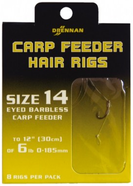 PRZYPONY CARP FEEDER HAIR RIG 0,16mm hak18 DRENNAN
