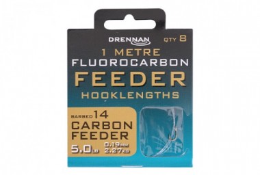 PRZYPONY FLUORO CARBON FEEDER 0,19mm hak14 DRENNAN