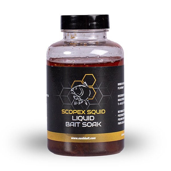 LIQUID SCOPEX SQUID BAIT SOAK 250ml NASH