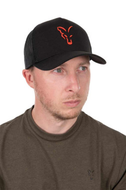 CZAPKA COLLECTION TRUCKER CAP BLACK ORANGE FOX