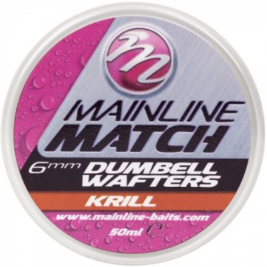 DUMBELLS WAFTERS MATCH RED KRILLl 6mm MAINLINE