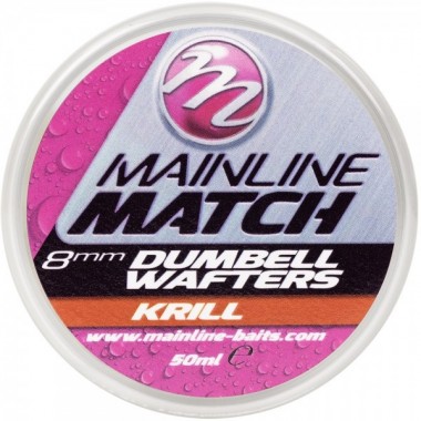 DUMBELLS WAFTERS MATCH RED KRILLl 8mm MAINLINE