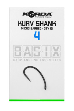 HACZYKI BASIX KURV SHANK 10 sztuk rozmiar 4 KORDA