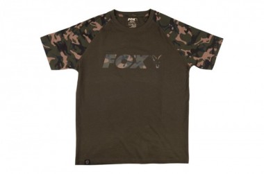 KOSZULKA CAMO/KHAKI CHEST PRINT T-SHIRT roz L FOX