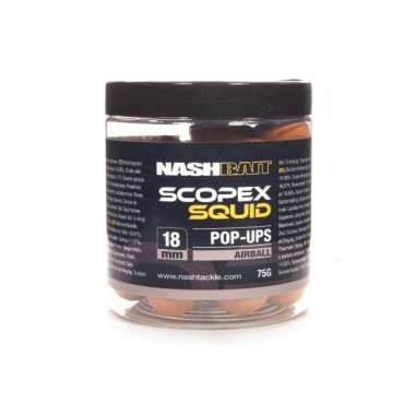 KULKI SCOPEX SQUID POP UPS 18mm 75g NASH brzowe