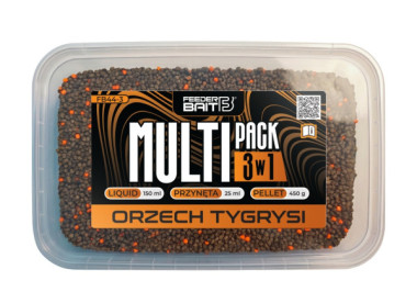 MULTIPACK 3w1 FEEDER BAIT PELLET 2mm ORZECH TYGRYS