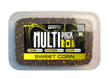 MULTIPACK 3w1 FEEDER BAIT PELLET 2mm SWEET CORN