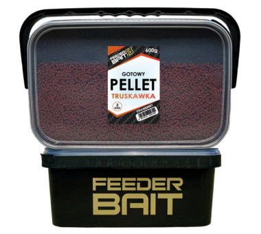 PELLET GOTOWY WIADERKO 2mm 600g TRUSKAWKA FEEDER