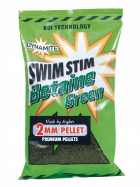 PELLET SWIM STIM BETAINE GREEN DYNAMITE BAITS 2mm