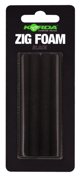 PIANKI KORDA ZIG FOAM BLACK 8mm 4 sztuki CZARNE