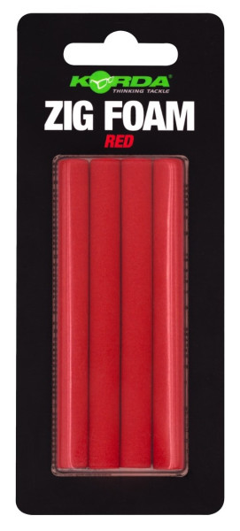 PIANKI KORDA ZIG FOAM RED KORDA 8mm 4 sztuki