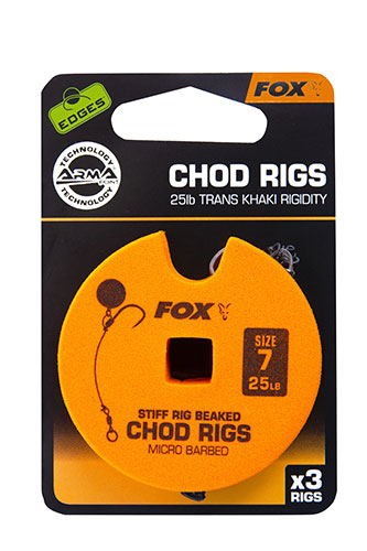 PRZYPON STANDARD CHOD RIG roz 8 25lb FOX 3 sztuki