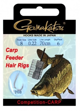PRZYPONY CARP FEEDER HAIR 0,22mm  HAK 8 GAMAKATSU