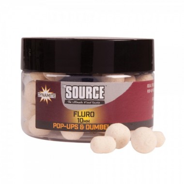 SOURCE WHITE FLUO POP UP 10mm DYNAMITE BAITS