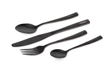 SZTU�CE FOX COOKWARE BLACK STAINLESS CUTLERY SET