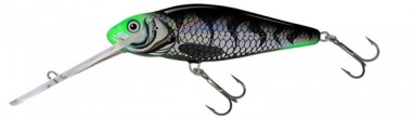 WOBLER PERCH SINKING DARK GREEN HEAD 14cm SALMO