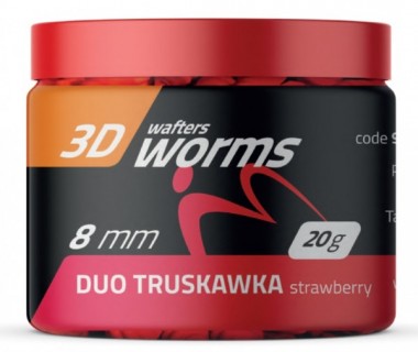 WORMS WAFTERS DUO STRAWBERRY 8mm 20g MATCH PRO
