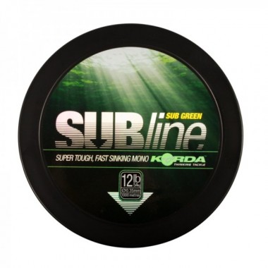 �Y�KA SUBline GREEN ZIELONA 0,40mm 15lb1000m KORDA