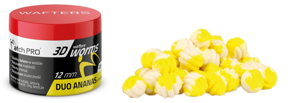 3D WORMS MATCH PRO WAFTERS ANANAS 12mm