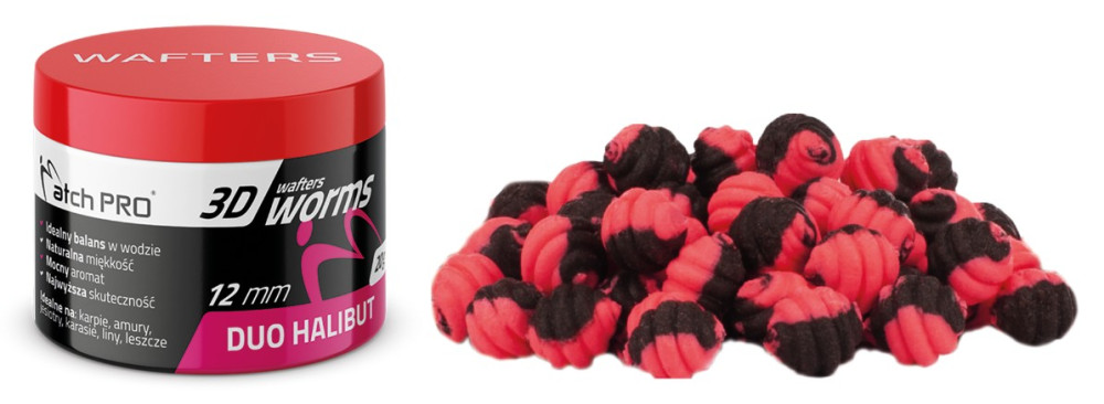 3D WORMS MATCH PRO WAFTERS HALIBUT 12mm