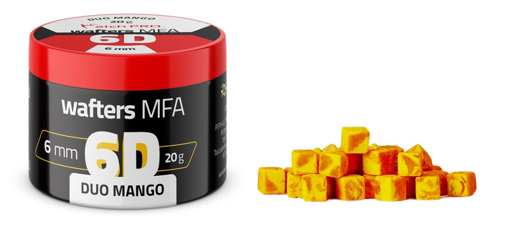 6D WAFTERS MFA DUO MANGO 6x6mm 20g MATCH PRO