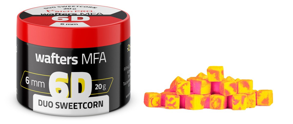 6D WAFTERS MFA DUO SWEETCORN 6x6mm 20g MATCH PRO