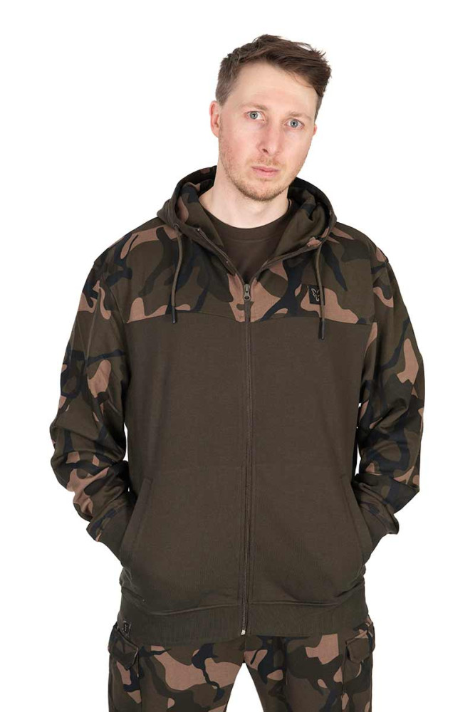 BLUZA KHAKI/CAMO SPLIT ZIP HOODY rozmiar S FOX