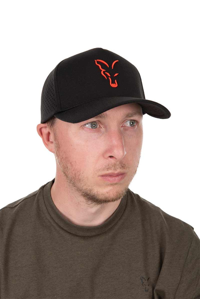 CZAPKA COLLECTION BASEBALL CAP BLACK ORANGE FOX