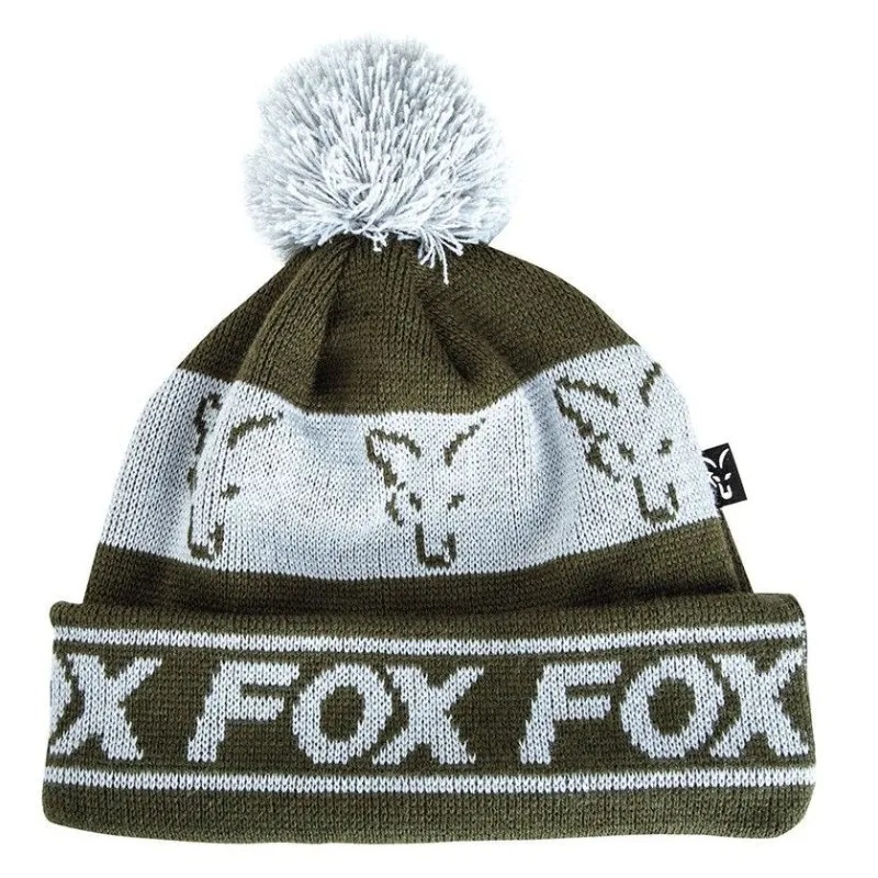 CZAPKA GREEN SILVER LINED BOBBLE FOX