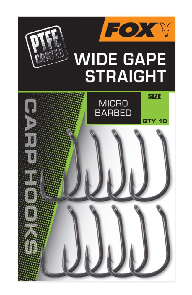 HACZYKI FOX WIDE GAPE STRAIGHT 10 sztuk rozmiar 8