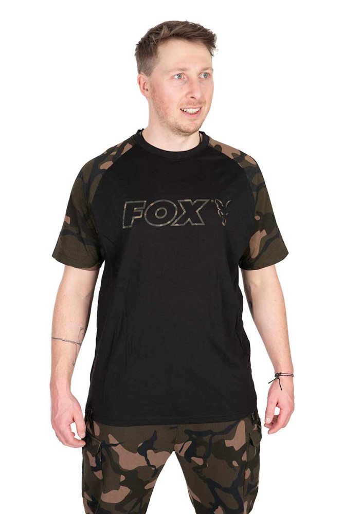 KOSZULKA BLACK/CAMO OUTLINE T-SHIRT roz XXXL FOX