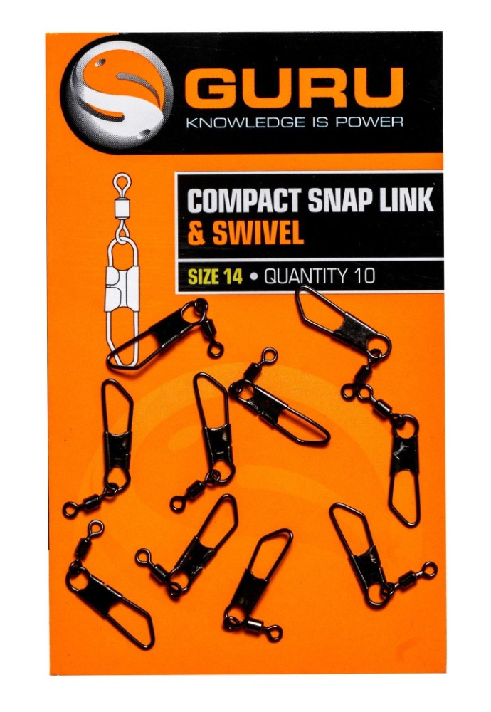 KRTLIK Z AGRAFK SWIVEL SNAP 10szt  roz 14 GURU