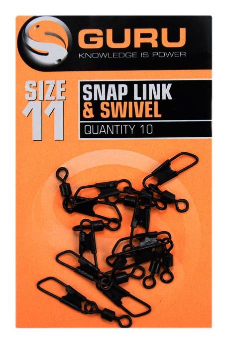 KRTLIK Z AGRAFK SWIVEL SNAP roz 11 GURU 10sztuk