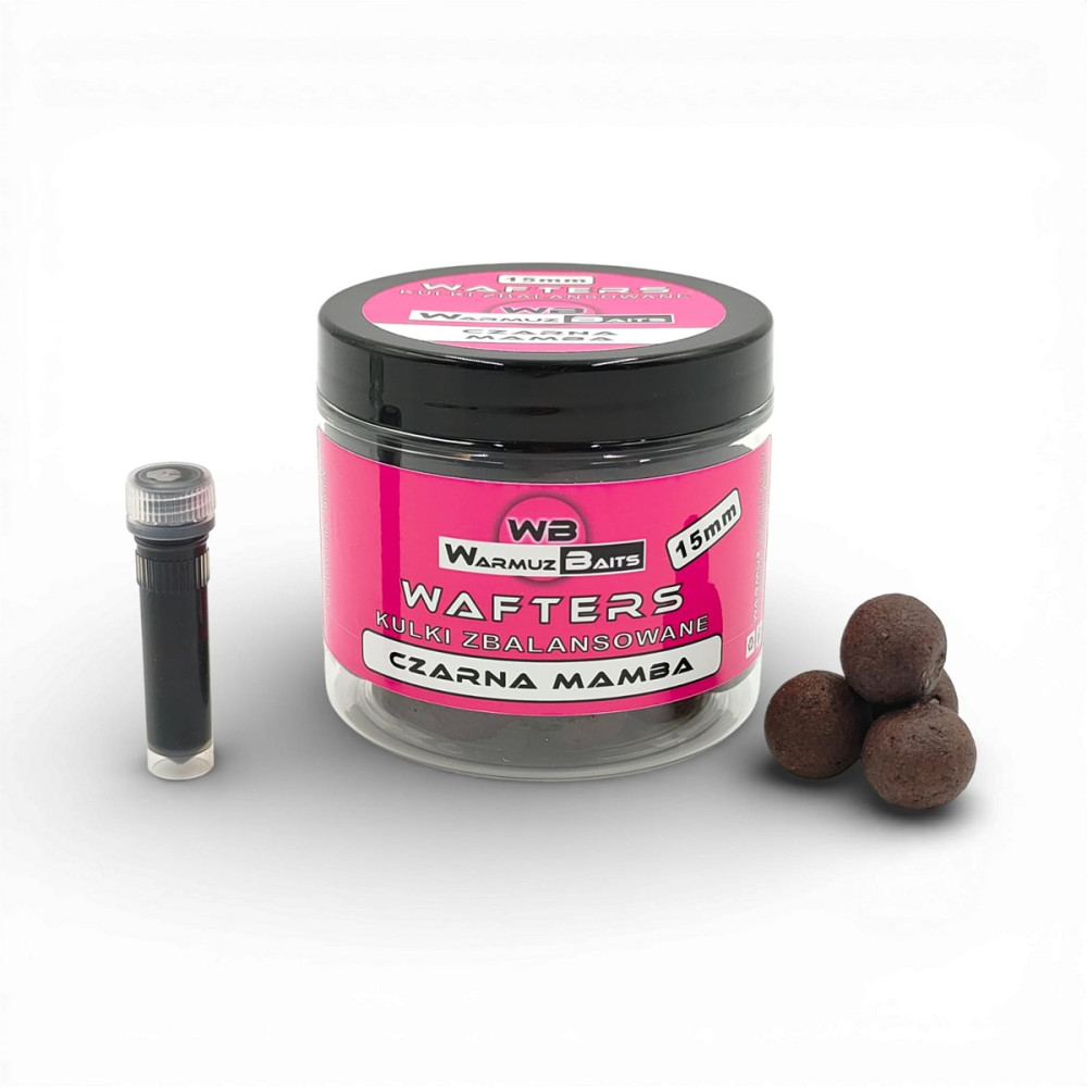 KULKI WARMUZ BAITS WAFTERS CZARNA MAMBA 15mm