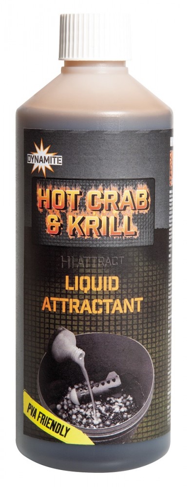 LIQUID HOT CRAB KRILL 500ml DYNAMITE BAITS