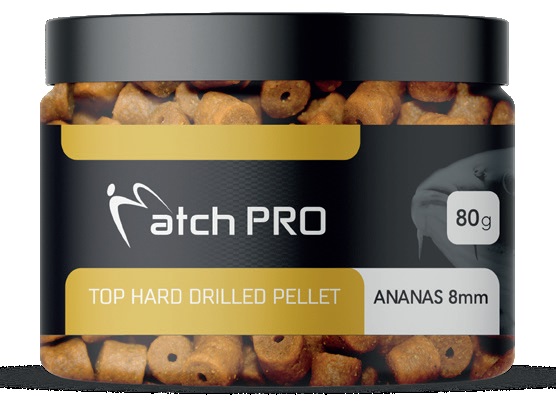 PELLET Z DZIURK TOP HARD ANANAS 8mm 80g MATCH PRO