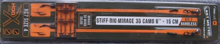 PRZYPON BEZZADZIOR STIFF RIG CAMO 8 15cm22lbs 2szt