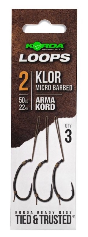 PRZYPON LOOP RIGS KLOR 3szt 50lbs rozmiar 2 KORDA