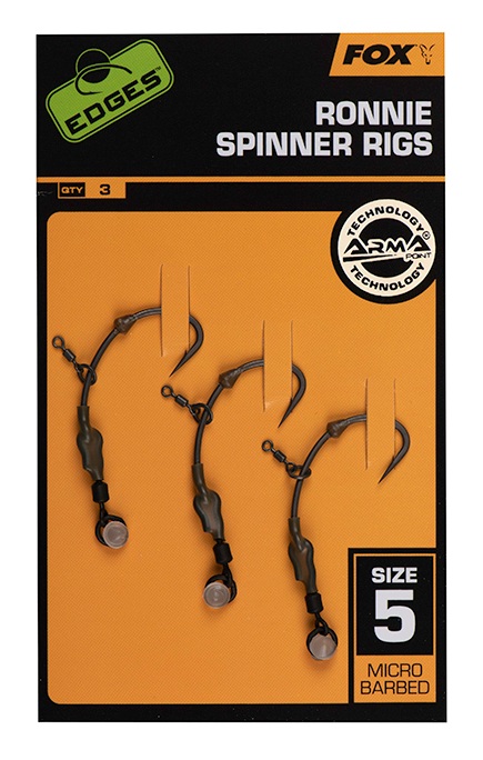 PRZYPON RONNIE SPINNER RIG hak 5 FOX 3 sztuki