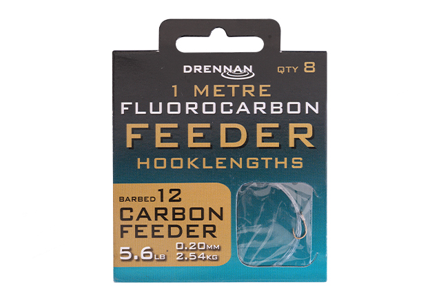 PRZYPONY FLUORO CARBON FEEDER 0,20mm hak12 DRENNAN