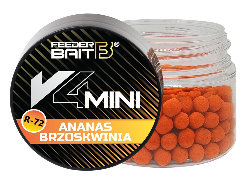 V4 MINI 4mm R-72 ANANAS BRZOSKWINIA FEEDER BAIT